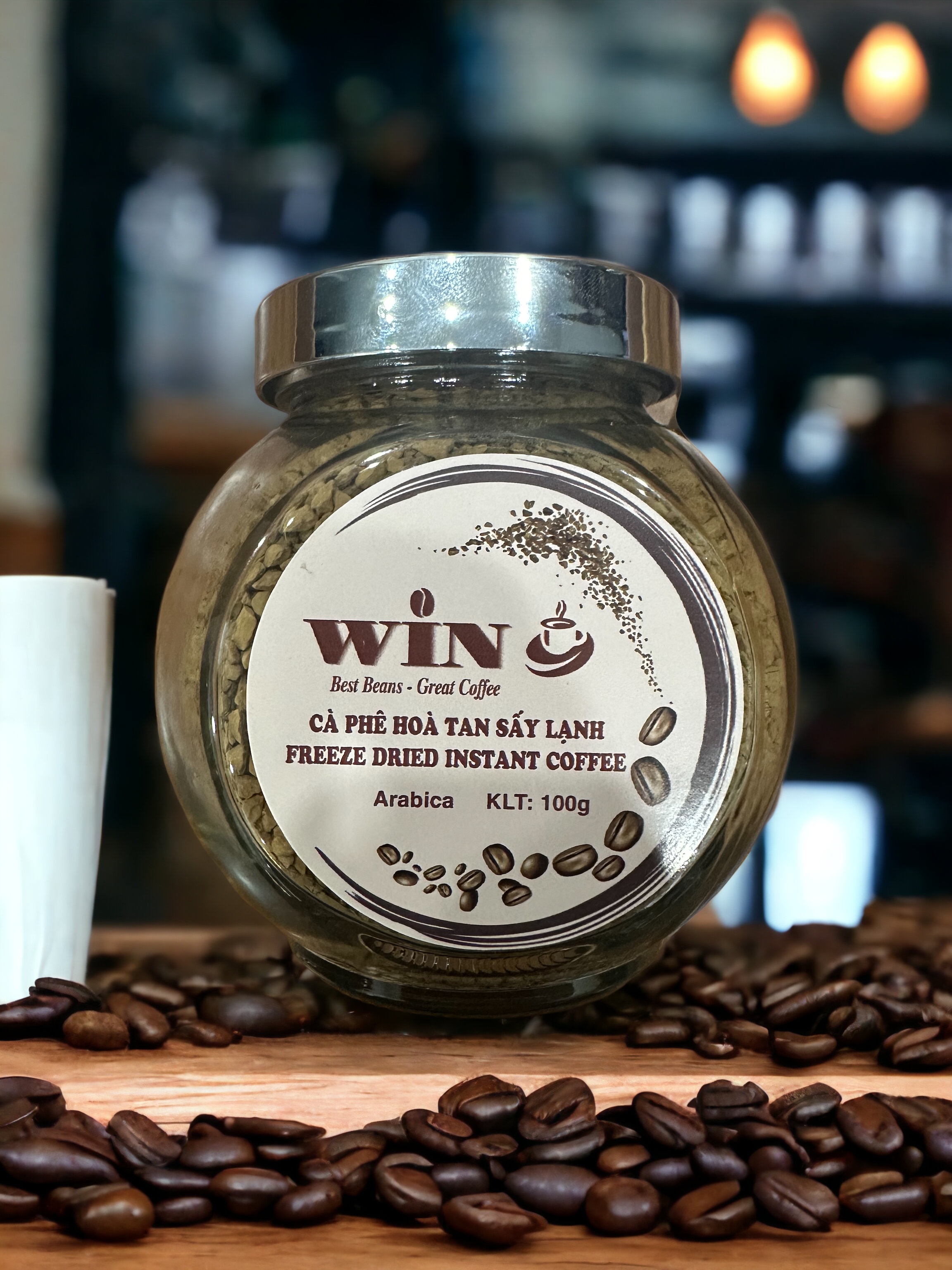 Cà phê hoà tan sấy lạnh Arabica ( hủ 100g )
